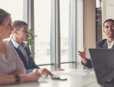 meeting at a conference table