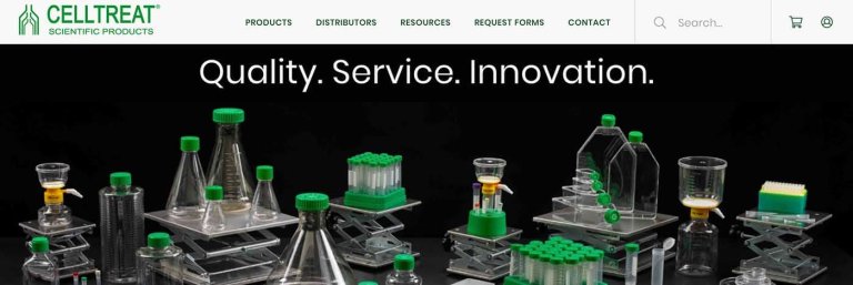 Biotech Web Design Example: Celltreat.