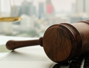 Gavel and justice scales