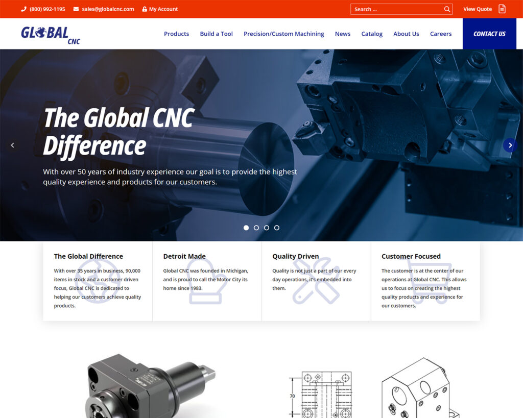 Global CNC Home Page After