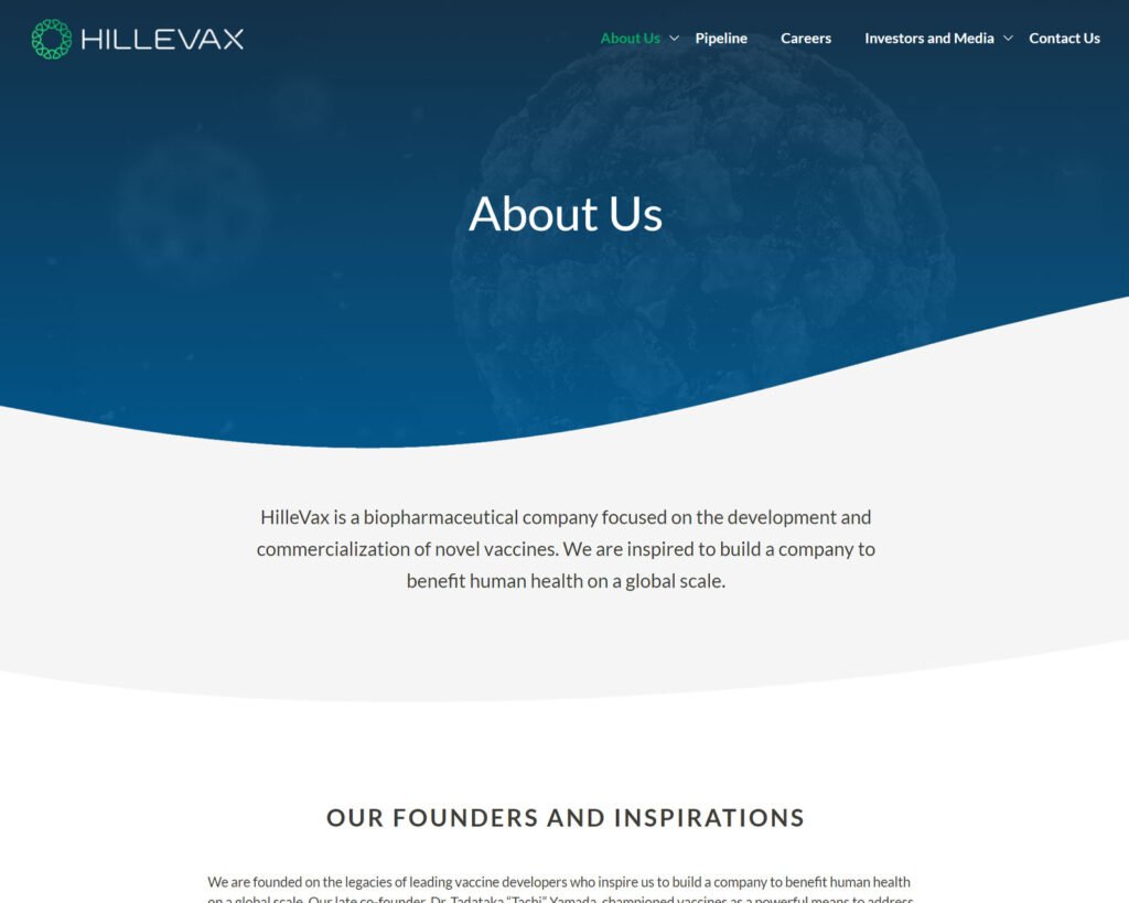 HilleVax AboutUs Page -- After