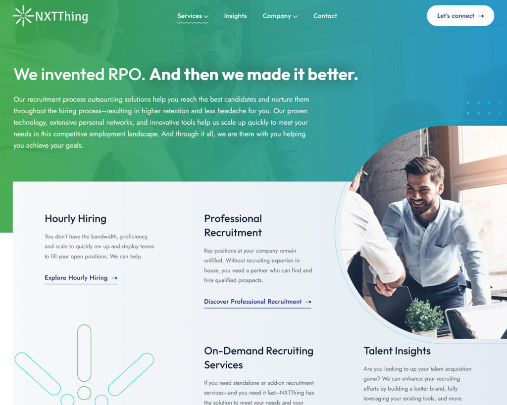 NXTThing Services Page images