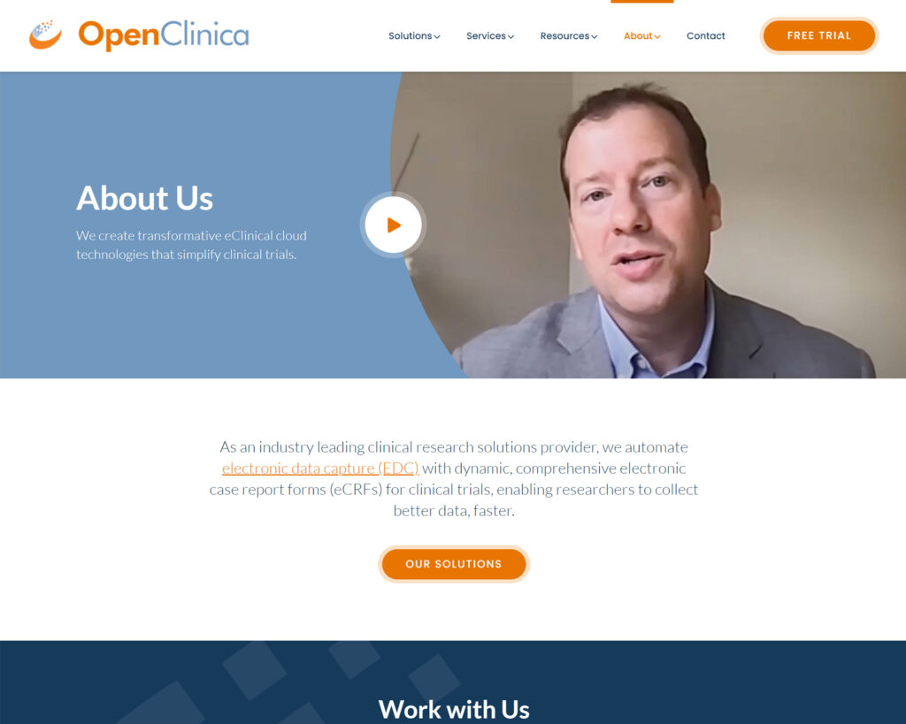 OpenClinica About Page After