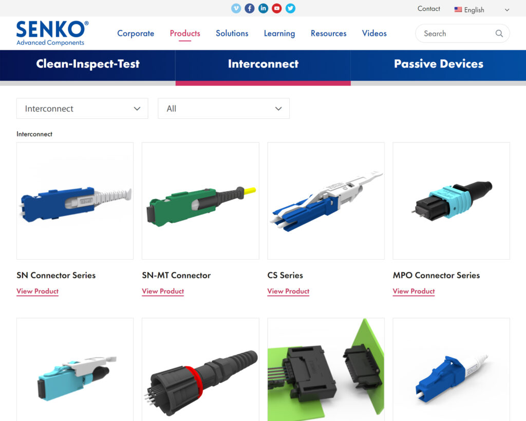 Senko Products page After image