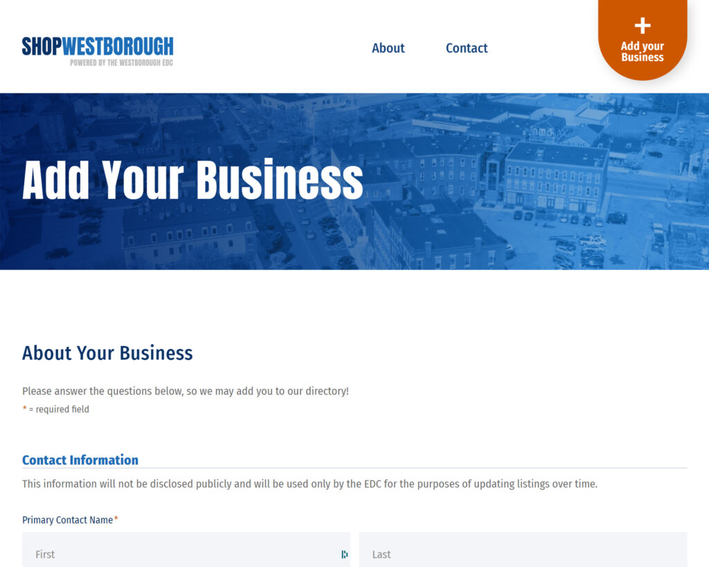 ShopWestborough Add Your Business Page image