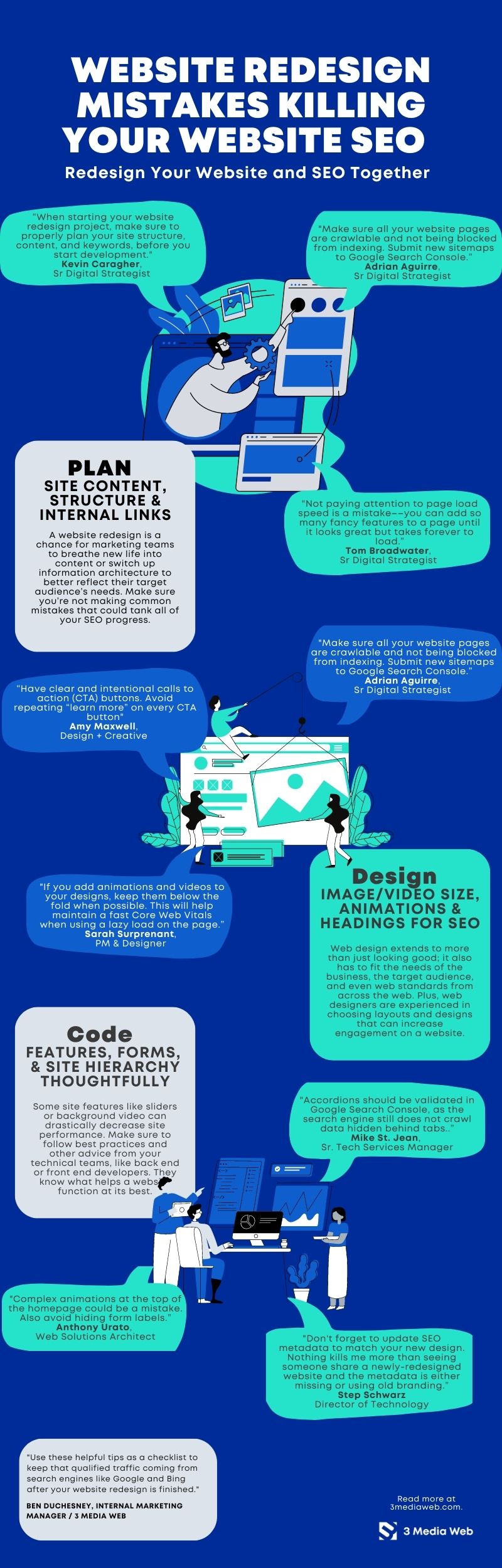 Use this infographic as a checklist to erase common SEO mistakes during a website redesign.