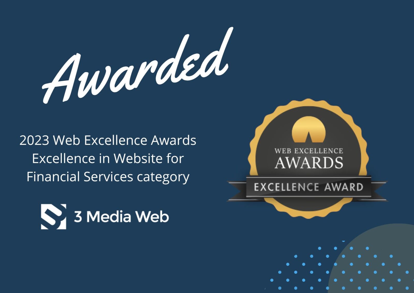 We're honored to be recognized by the Web Excellence Awards.