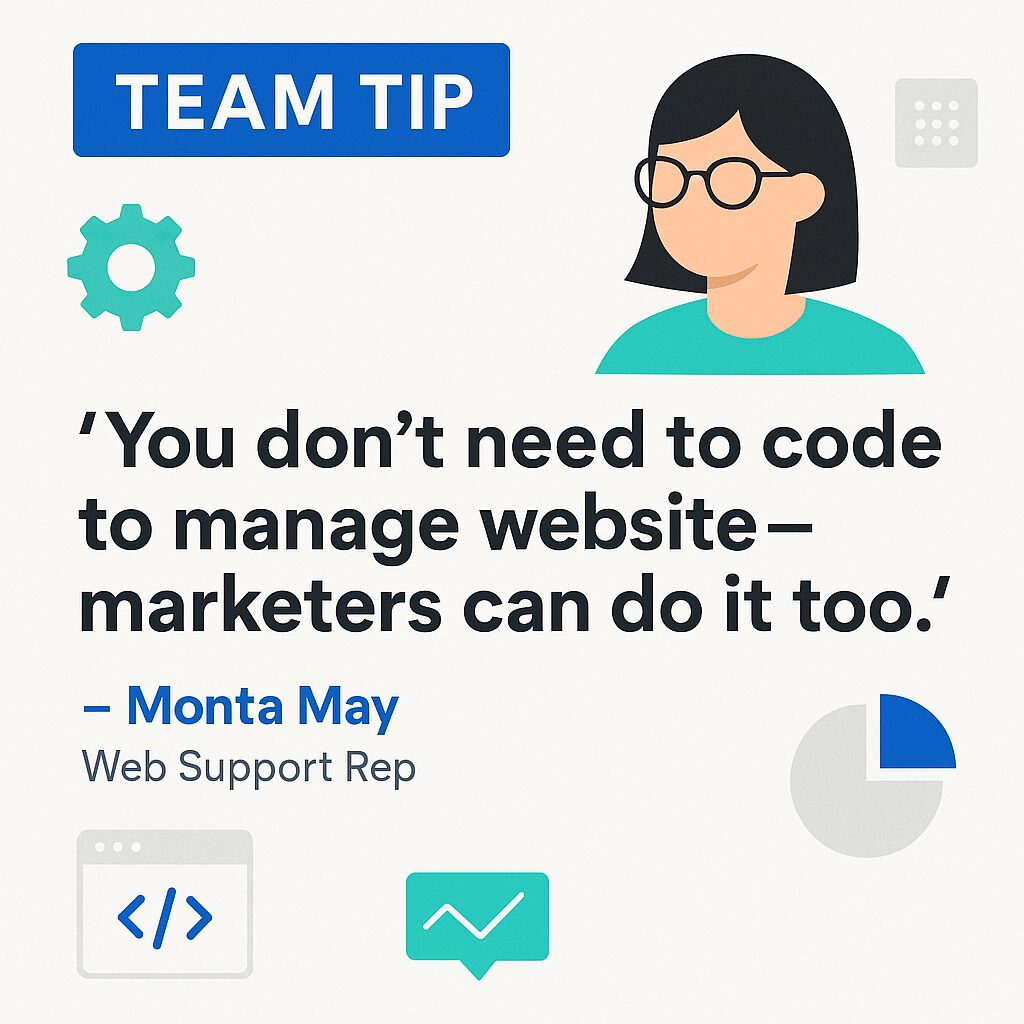 Team Tip from 3 Media Web’s Monta May. 