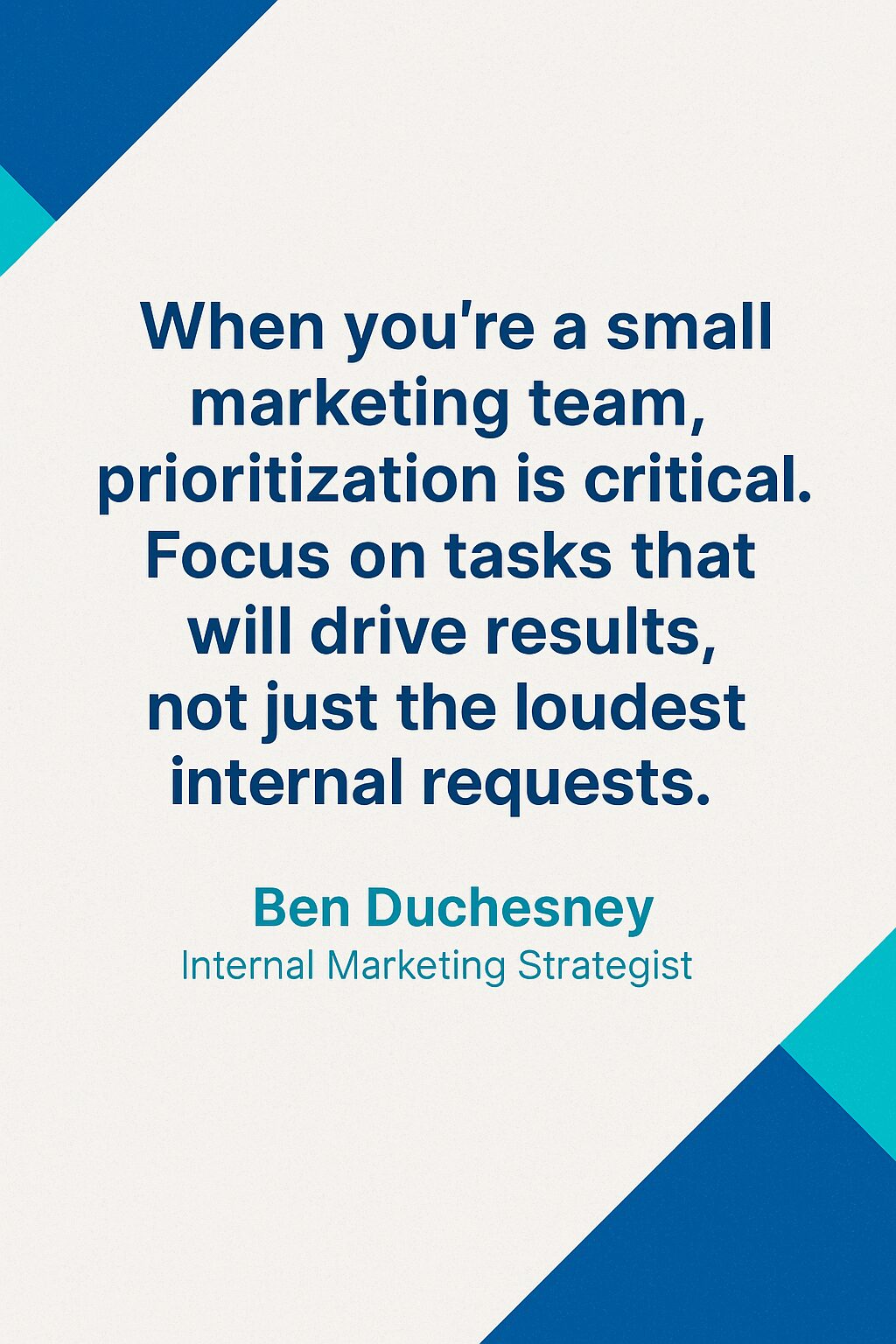 Team Tip from 3 Media Web’s Ben Duchesney