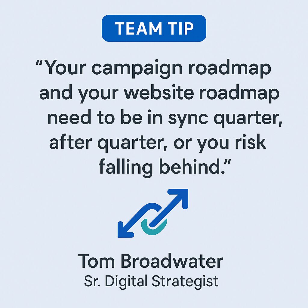 Team Tip from 3 Media Web's Tom Broadwater