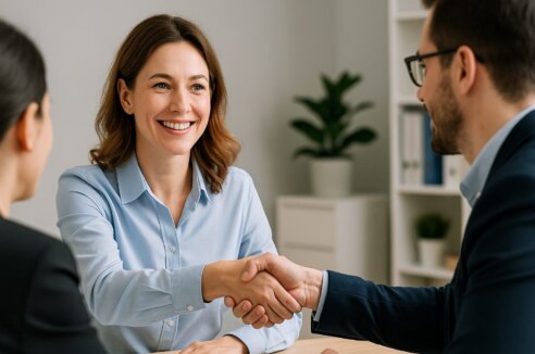 An agency leader confidently makes a good referral.