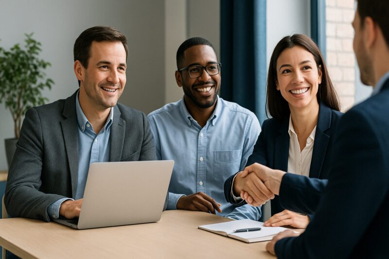 An agency leadership team discusses their partner program.