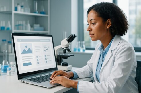 A Biotech CMO reviews the plan for her website redesign