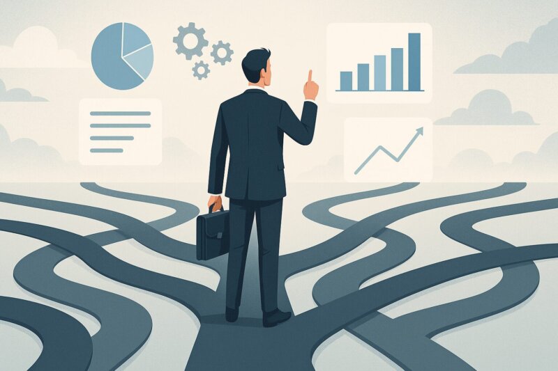 A CMO navigates their digital presence.