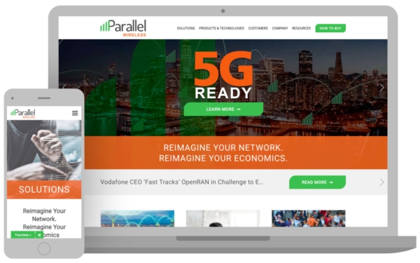 Parallel Wireless homepage image