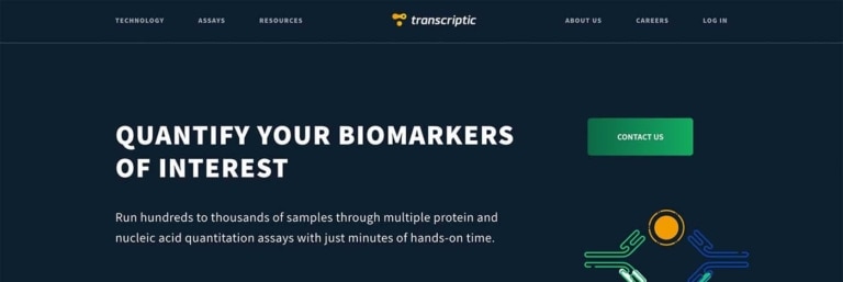 Biotech Web Design Example: Transcriptic.