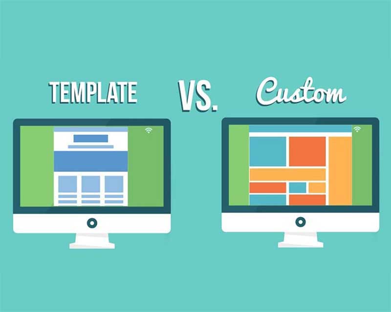template vs. custom layout for website redesign