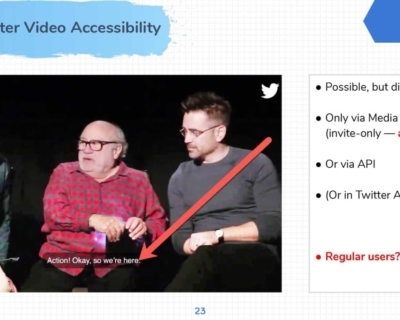 Twitter Video Accessibility Example.