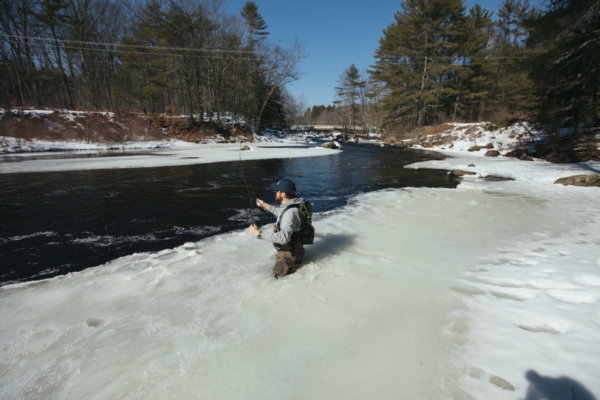 Ben Duchesney fly fishing, while also thinking about content strategy and SEO research, no doubt.