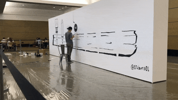 WeWork INBOUND18 Mural by Chloe Rubenstein.