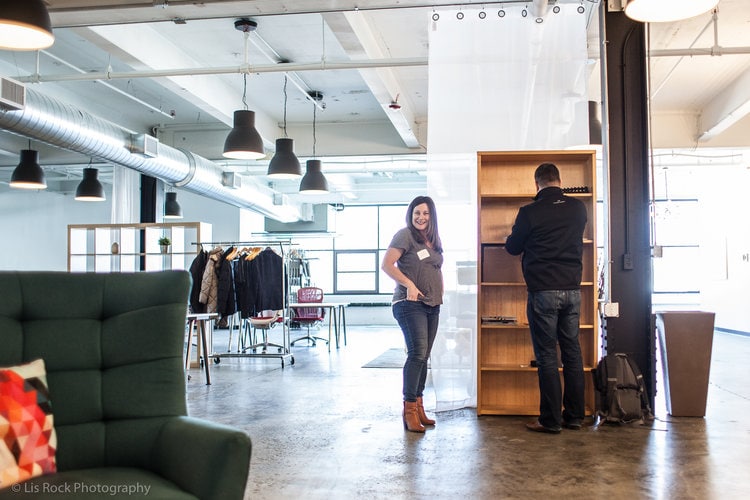 Lysa and TJ at the Coworking space