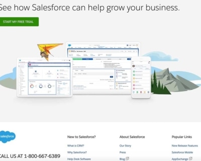 Salesforce Homepage: CTA.