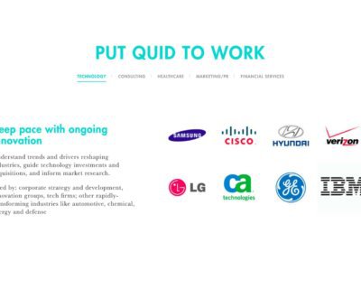 Software Company Websites: Quid Portfolio.