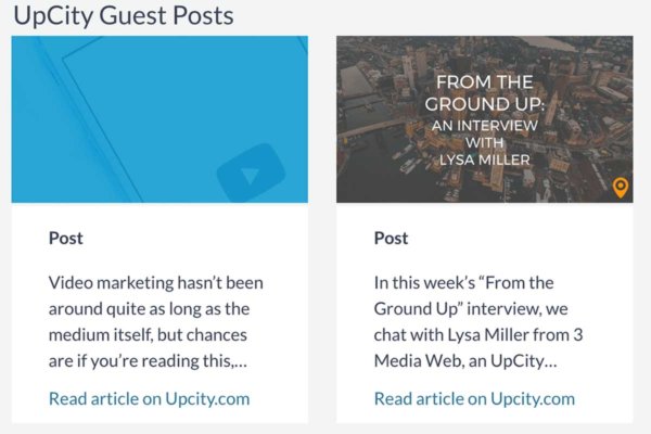 UpCity Guest Posts Screenshot.