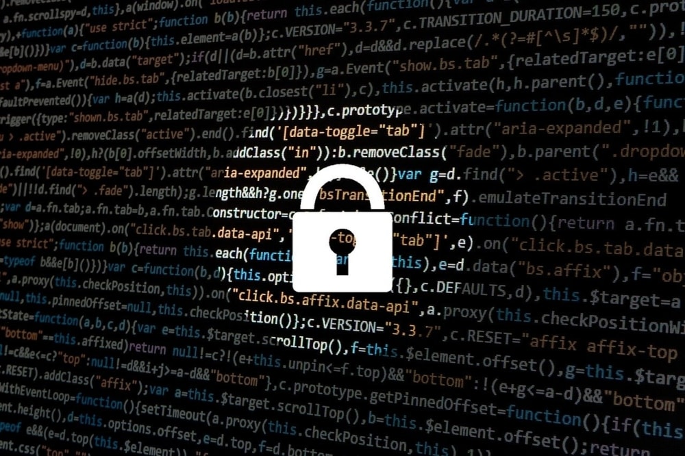 padlock on top of code as a symbol of security measures inside the ccpa vs. gdpr