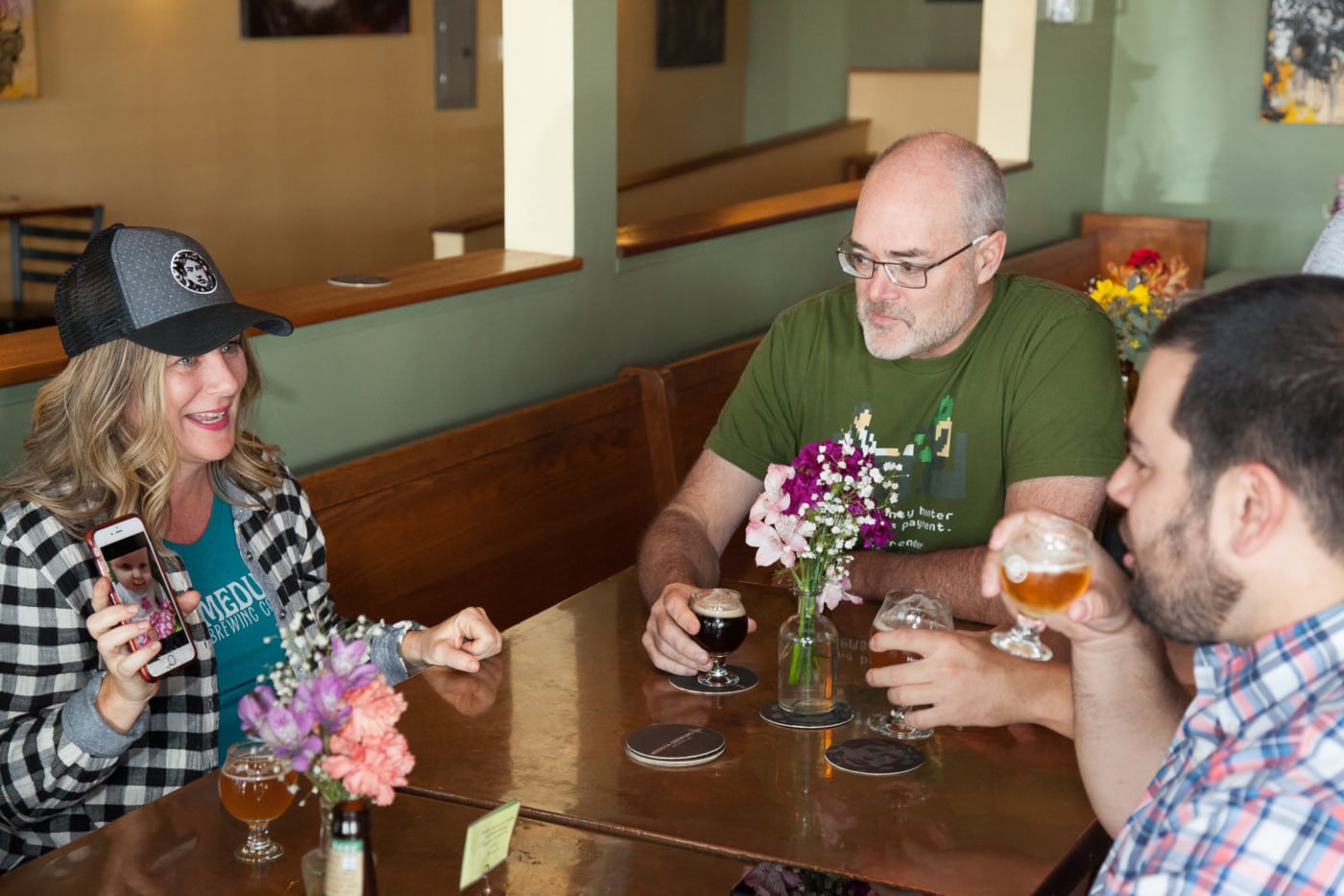 Lysa Miller at Medusa Brewing Company in Hudson with our team, Robbie Moor and Marc Avila