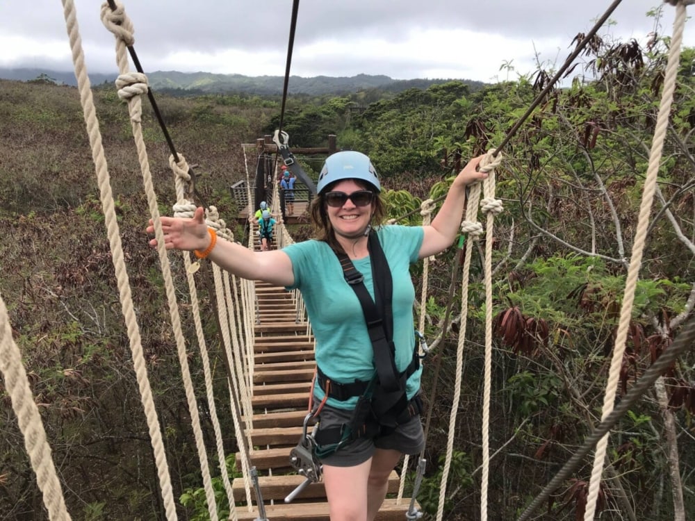 Ropes course in Hawaii