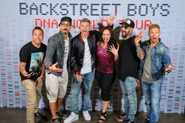 Stephanie with the Backstreet Boys!